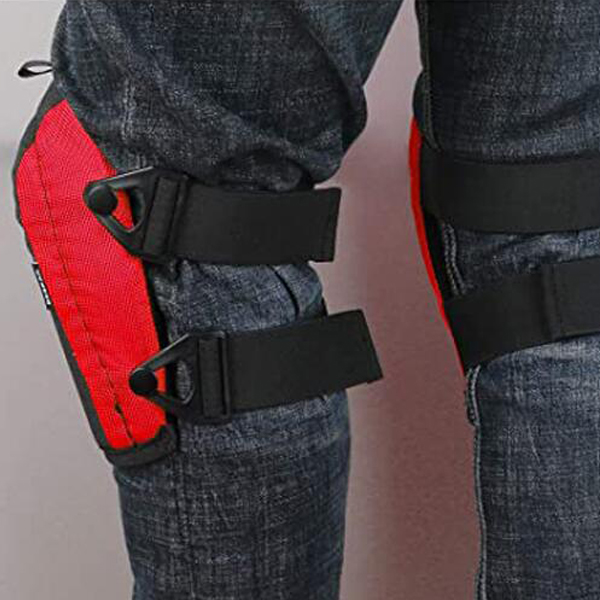Heavy Duty Kneeling Pad Non Slip Leather Double Straps Adjustable Knee Support