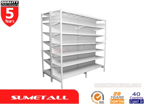 Outrigger Department Store Gondola Store Shelving With Round Hole Perforated Panel