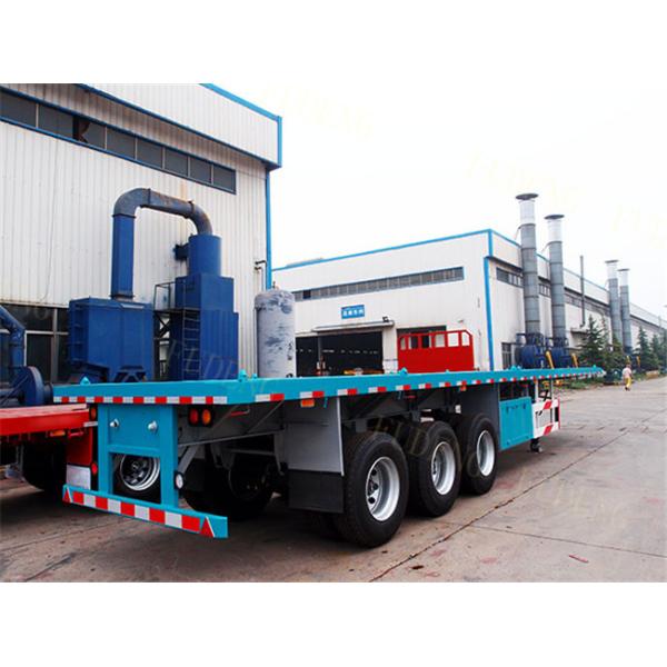 40 Foot Flatbed Trailer With Strength Chassis Load Capacity 30-80 Tons