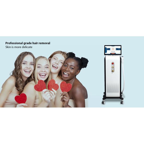 Three Wavelength Diode Laser Hair Removal Machine 755 808 1064nm With Ice Cooling Smart Handle