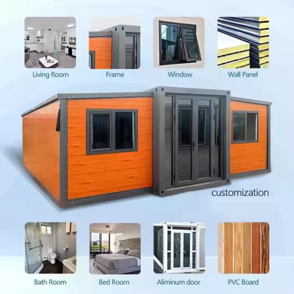 Folding Expandable Home Prefabricated Shipping Container House For School And Office Use