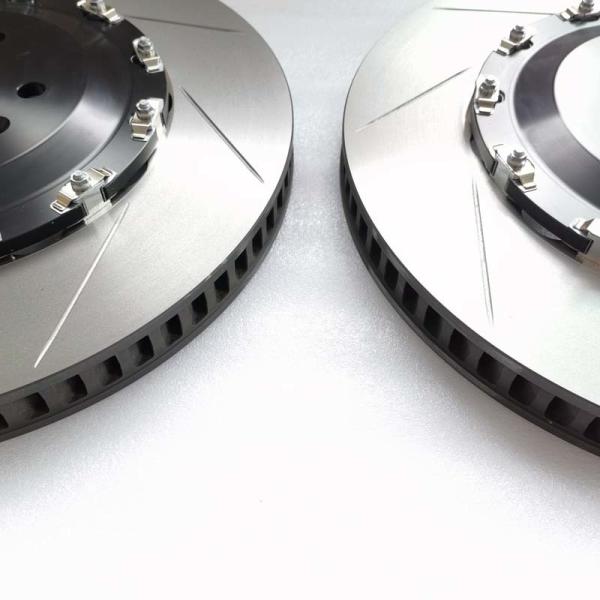 8 Slots Cast Iron Brake Disc 410*36mm Floating Center For Audi RS6
