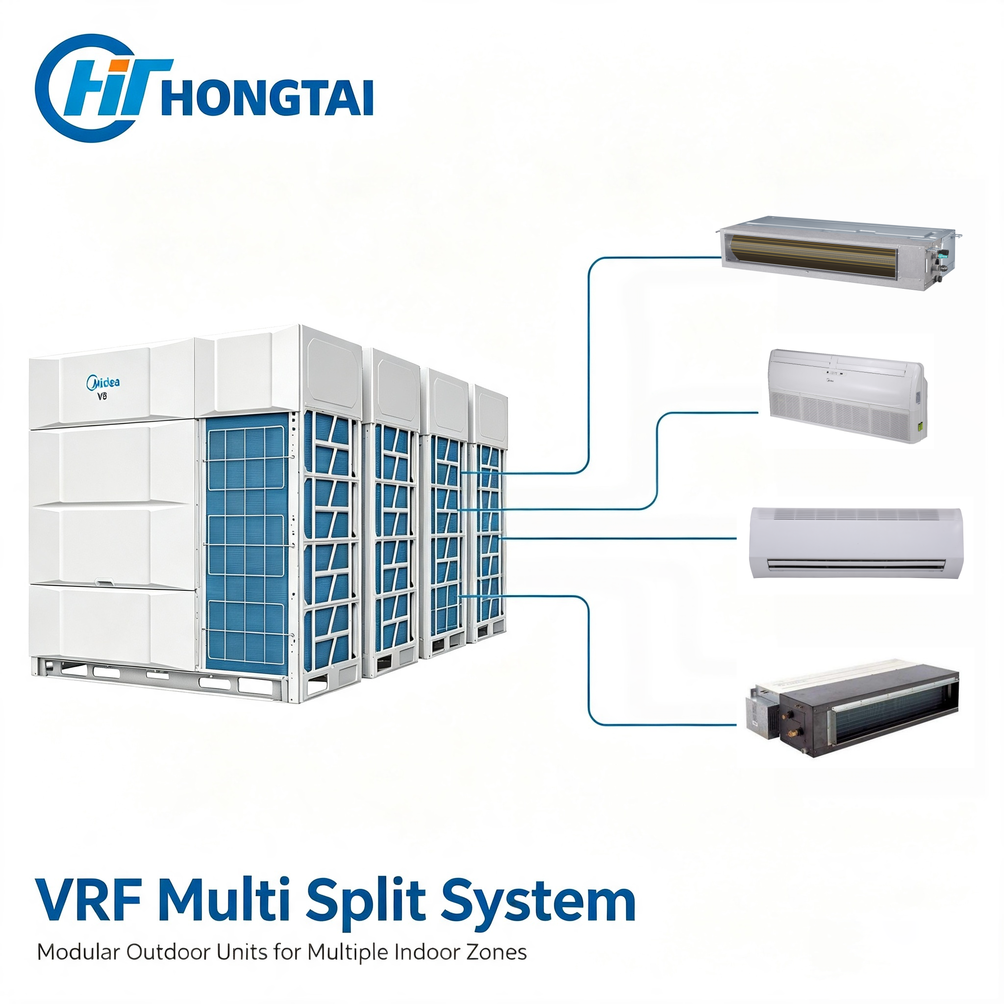 Heat Recovery VRF 8-80HP COP 6.0 Simultaneous Heat Cool R32 Turn Waste Heat Into Working Energy The Fastest Path to Green Building Certification
