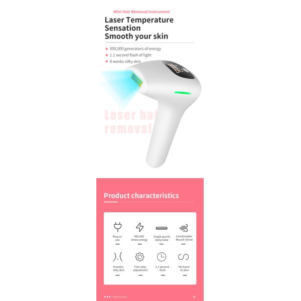 Home Use Handheld Laser Hair Removal Machine Professional White Color