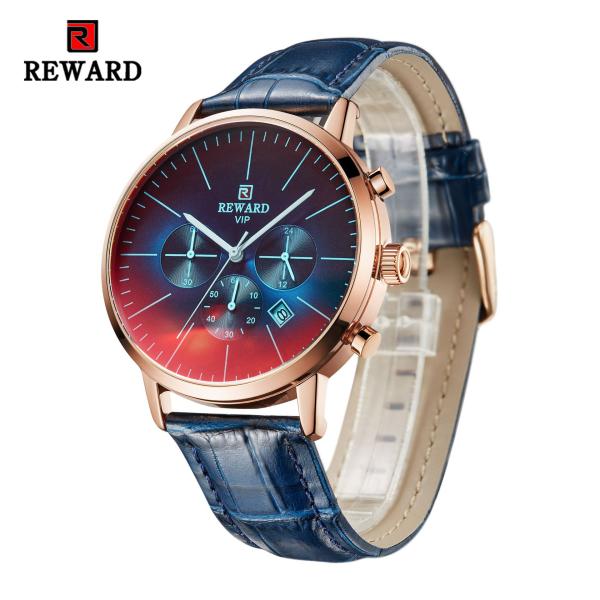Chinese wholeasale 45mm big dial black leather strap mens metal watches