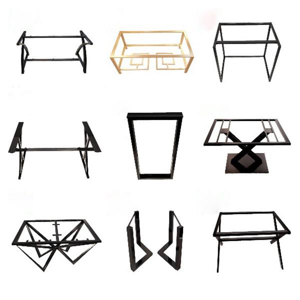 Triangle Bracket Glass Side Steel Dining Coffee Table Legs Wrought Iron Metal 2020