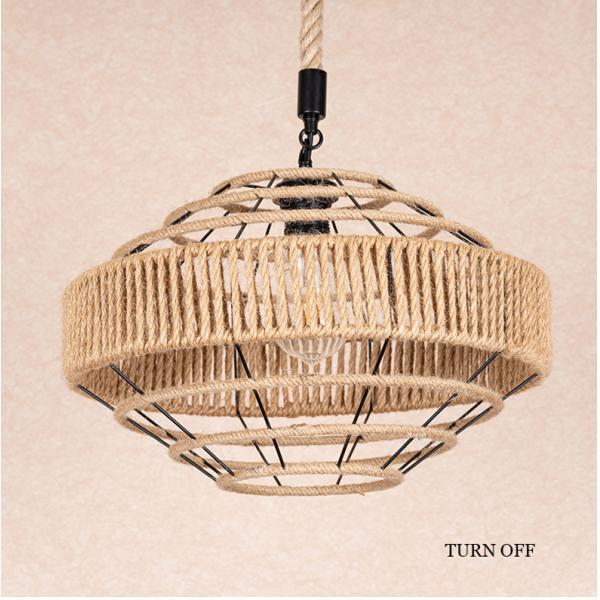 Retro Nordic Chandelier Clothing Store Industrial  Rope Headlight Lamp（WH-VP-202)