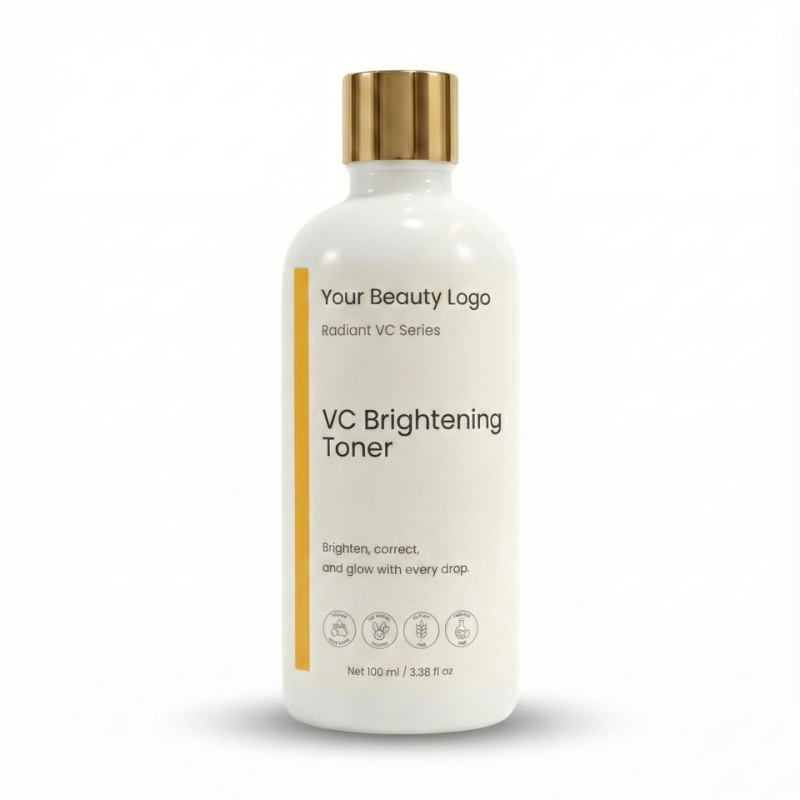 OEM ODM VC Whitening Toner, containing double vitamin C and niacinamide, suitable for dull skin, can moisturize, even skin tone, and prepare the skin for radiance