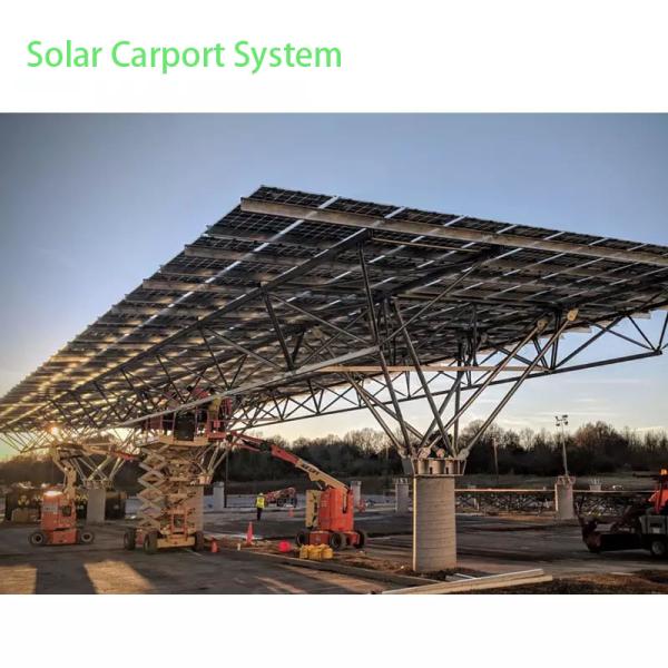 Установка солнечных фотоэлектрических панелей в парковочных помещениях с установкой алюминиевой рельсы с сроком службы 25 лет