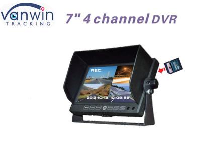 Monitor com 4 entradas do avoirdupois do canal, armazenamento do carro de TFT da segurança do LCD de 7 polegadas de cartão de 32GB SD