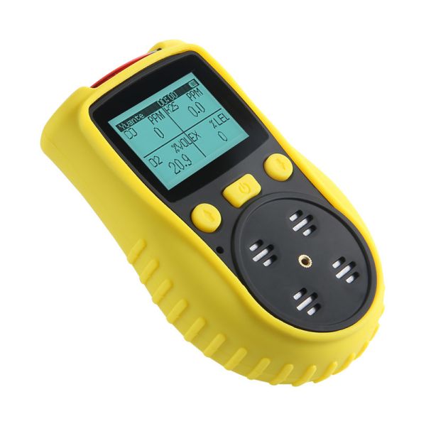 4 In 1 Portable Gas Detector with Electrochemical Sensor and IP65 Protection for Industrial Safety