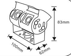 RCA NTSC Waterproof IP67 Dual lens car camera for bus truck caravan Crane Heavy Equipments