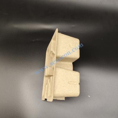 Yellow eco-friendly corrugated pulp, pulp molded base for small household appliances. It complies with the plastic bans in Europe and the United States high-quality product made by dry pressin