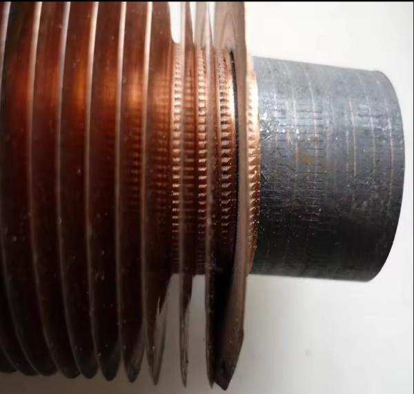 DELLOK Tubos de aço inoxidável de cobre com barbatanas L/LL/KL em espiral de alumínio SS ou barbatanas extrudidas