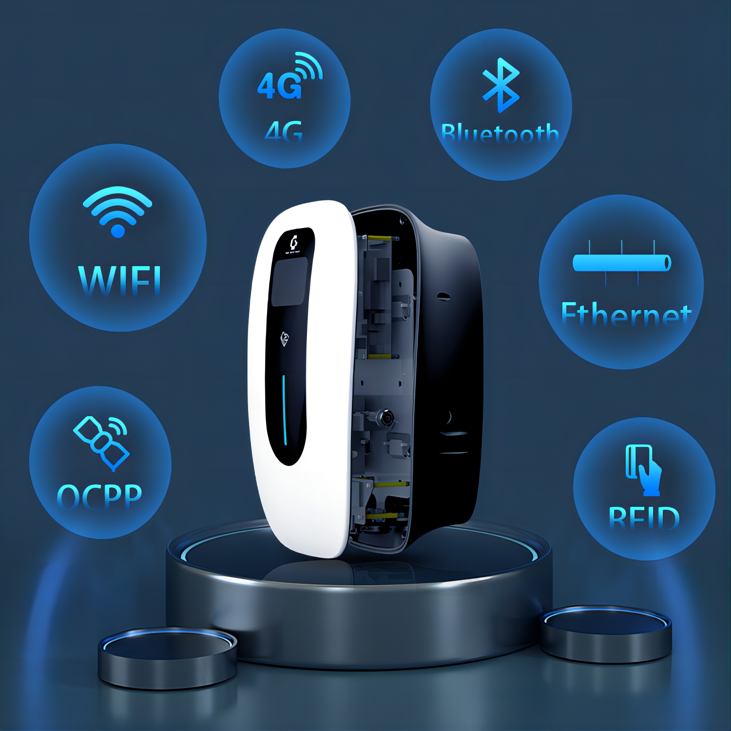 7kW 200V Mobile Electric Vehicle Charger 32A EV Зарядная коробка