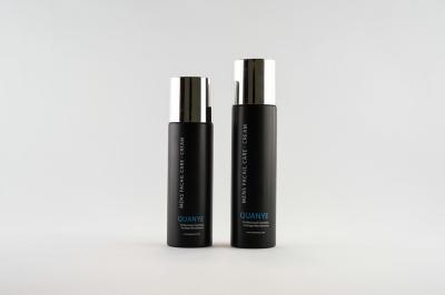 Offset Printing Black Custom Cosmetic Bottles For Skin Care Line / Lotion