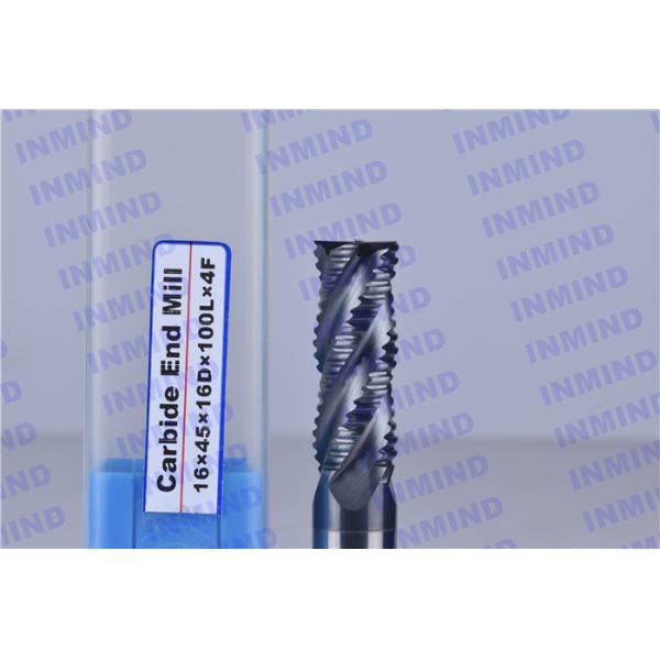 Highly Polished Solid Carbide Roughing End Mills For Steel / Cast Iron / Stainless Steel