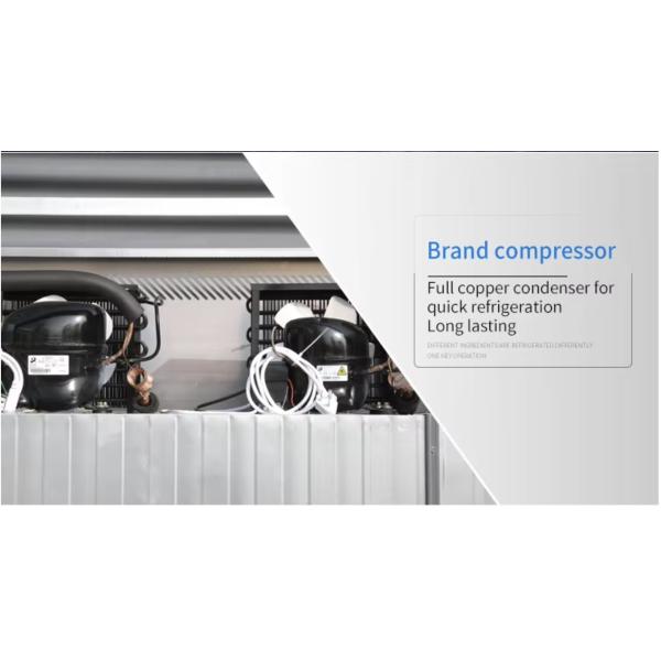 Commande précise congélateur de cuisine commercial économe en énergie congélateur refroidi par air 1000L