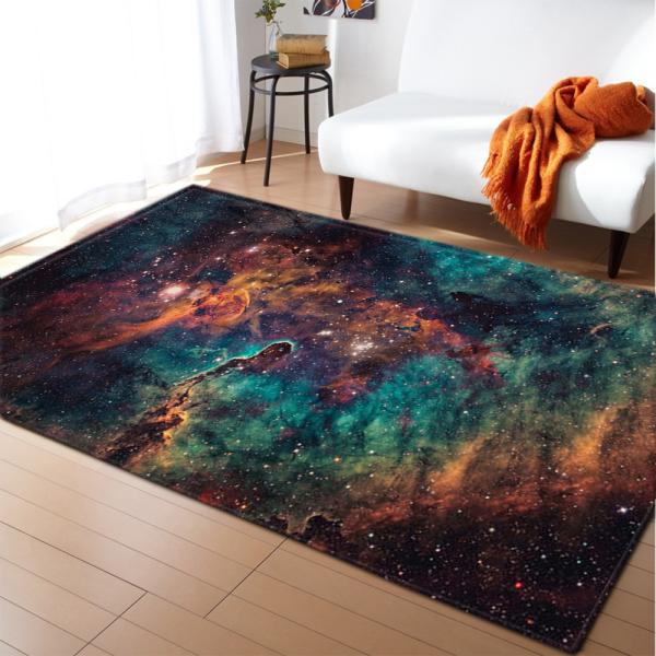 Living room large carpet, bedroom floor mat, scenic, artistic, cute, non slip decorative, and cold insulation mat