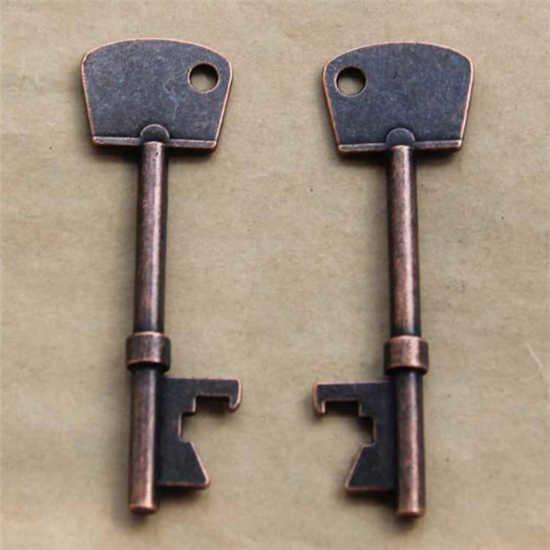 Die Casting Innovative Wedding Favor Antique Key Shape Beer Bottle Opener key Ring, Cheap Promotion Gift