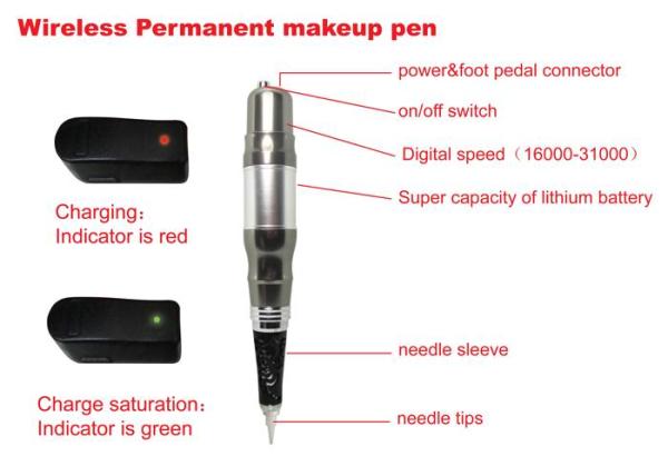 Custom Tattoo Equipment Wireless Eyebrow Permanent Makeup Pen Tattoo Eyebrow Lip Machine