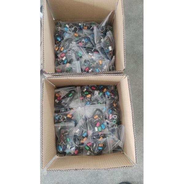 Black Oxide Finish 6pcs Quick Release 1/4 Inch Hex Shank Screw Driver Bit Holder Keychain