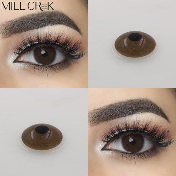 365 días Lentes de contacto de efecto especial de prótesis Café oscuro Tamaño estándar Lentes Millcreek