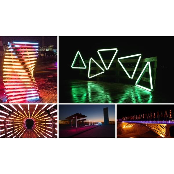 Waterproof 50x60mm RGB DMX LED Linear Tube for Stage Facade Lighting