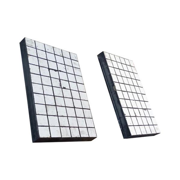 Steel Backed Rubber Ceramic Wear Liners Industrial Ceramic Linings