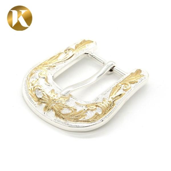 Wenzhou KML New Design Popular Classic Vintage Shiny Zinc Alloy 2 Color Pin Belt Buckle