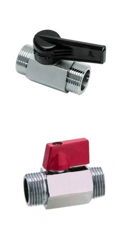 2/1,3/4,1 inch Mini Ball Valve Male and Male Red Handle -20℃ ~ 200℃ Working Temperature