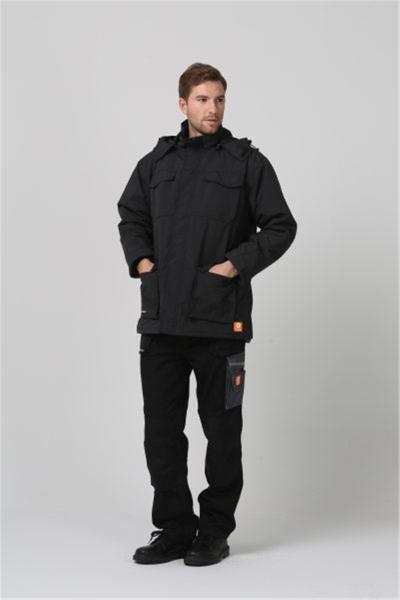 Cotton Padding Hooded Cold Weather Workwear Jacket , Warm Winter Work Coats