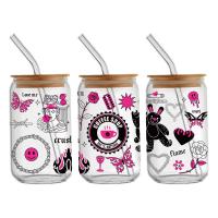 Conception de logo en couleurs à l' épreuve de l' eau personnalisée 16oz 20oz 24oz Transfert d' enveloppe de tasse pour pots
