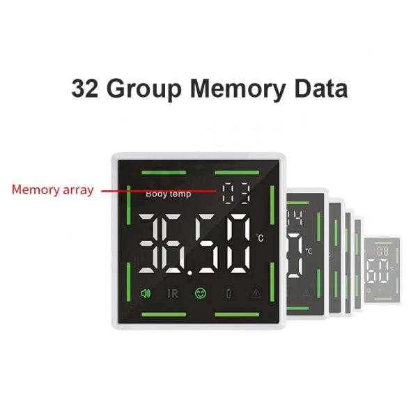 Бесконтактный цифровой термометр пальмовой руки с ЖК-дисплеем и функцией сигнализации о лихорадке