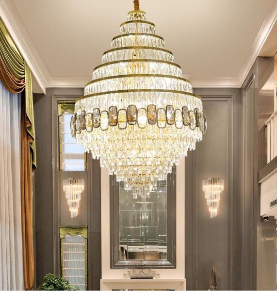 Crystal villa large chandelier for living room hotel lobby decoration lighting(WH-NC-97)
