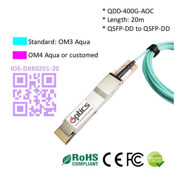 QSFPDD-400G-AOC20M 400G QSFPDD к QSFPDD AOC (активный оптический кабель) кабели