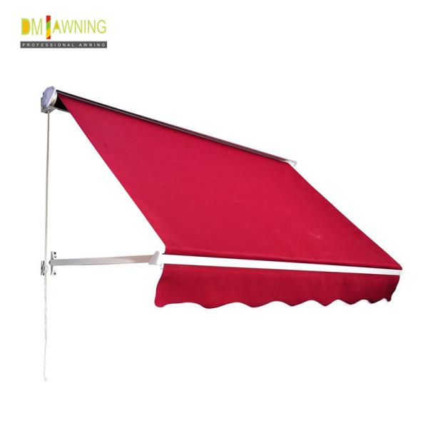 Patio Waterproof Windproof UV Resistence Aluminium Retractable Awning With Drop Arm