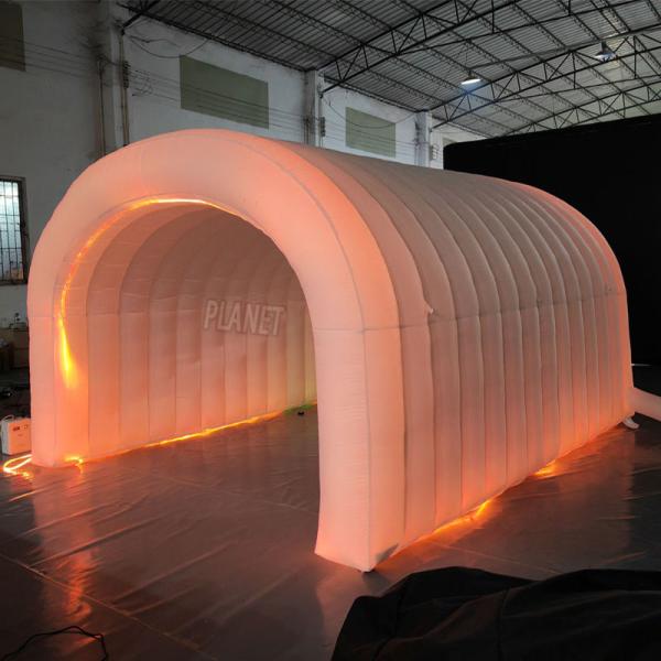 Tenda de túnel gigante inflable deportiva con luz LED