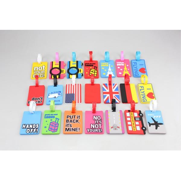 Wholesale Custom Soft PVC Travel Name Tag Personalized Silicone Luggage Tag