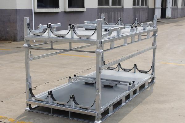 Foldable 1500KGS Hot Dip Zinc Steel Transport Pallet