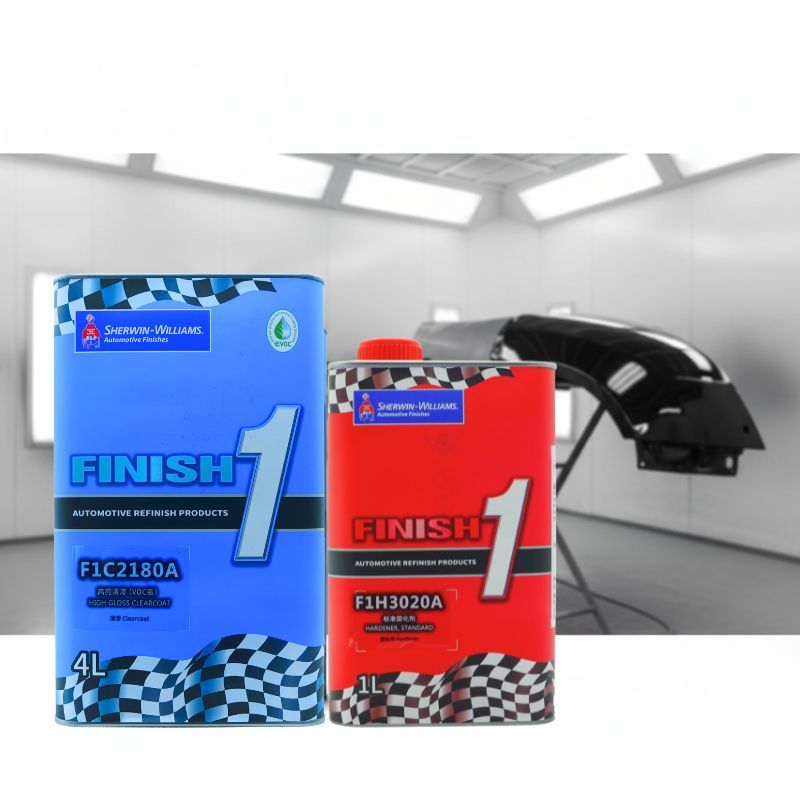 Sherwin-Williams Finish 1 F1C2180A High Gloss Automotive Clearcoat with F1H3020A Hardener