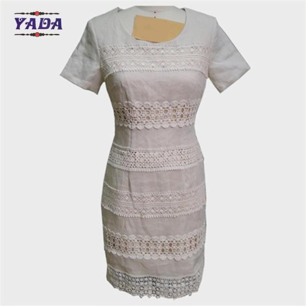 Collar hueco blanco manga corta impresión de moda chicas de una sola pieza vestido vestidos mujeres sexy hechas en China