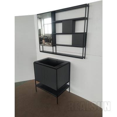 Waterproof Painted MDF Modern Bathroom Vanity Cabinets Sets American Style