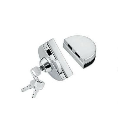 Glass door locks LC-002, stainless steel 304 plate, finishing satin or mirror