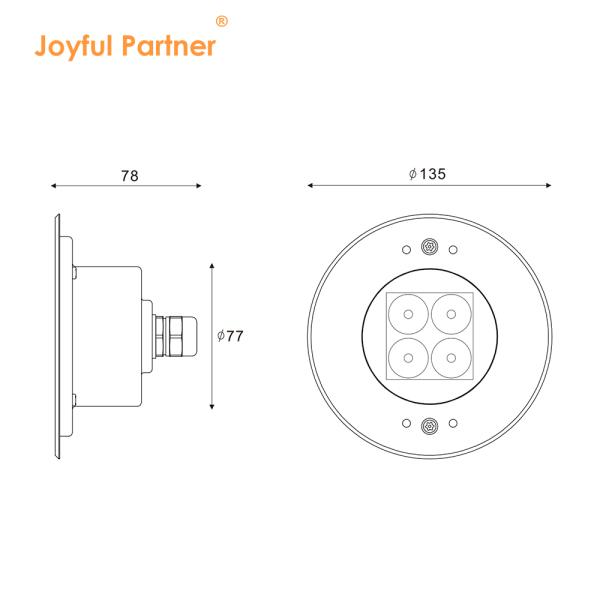 316 Aço inoxidável LED Piscina luz subaquática 2700K - 6500K CEM aprovado
