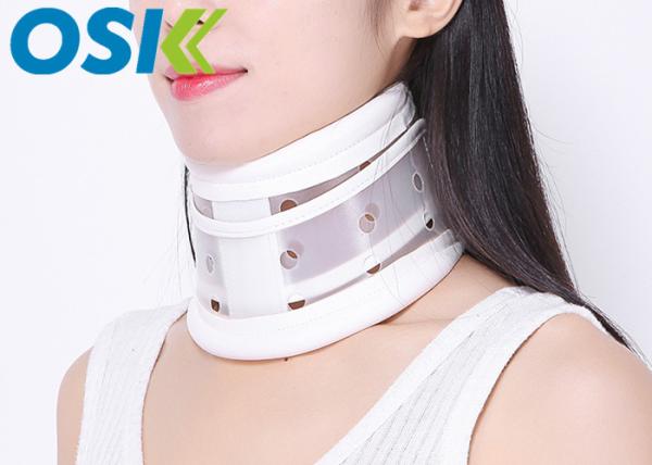 Plastic Neck Injury Collar , Cervical Neck Brace Long - Term Usage CE Approved