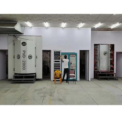 High Efficiency Stable Operation Stainless Steel Fork Spoon Knife PVD Coating Machine For Rose Gold Blue Green Color