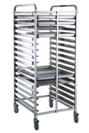 Bread Baking Equipment Tray Rack , Stainless Steel Mobile Trolley For Kitchen