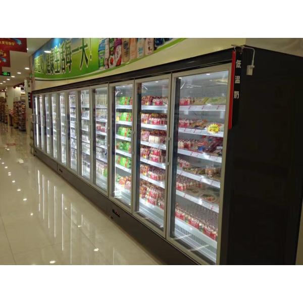 5Door Supermarket Freezer Display White Color Supermarket Frozen Showcase