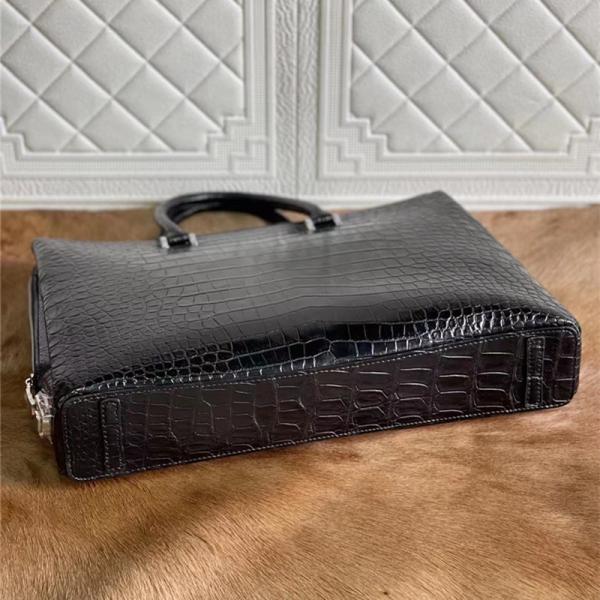 Authentic Crocodile Belly Skin Businessmen Passcode Briefcase Genuine Alligator Leather Male Large Working Totes Handbag